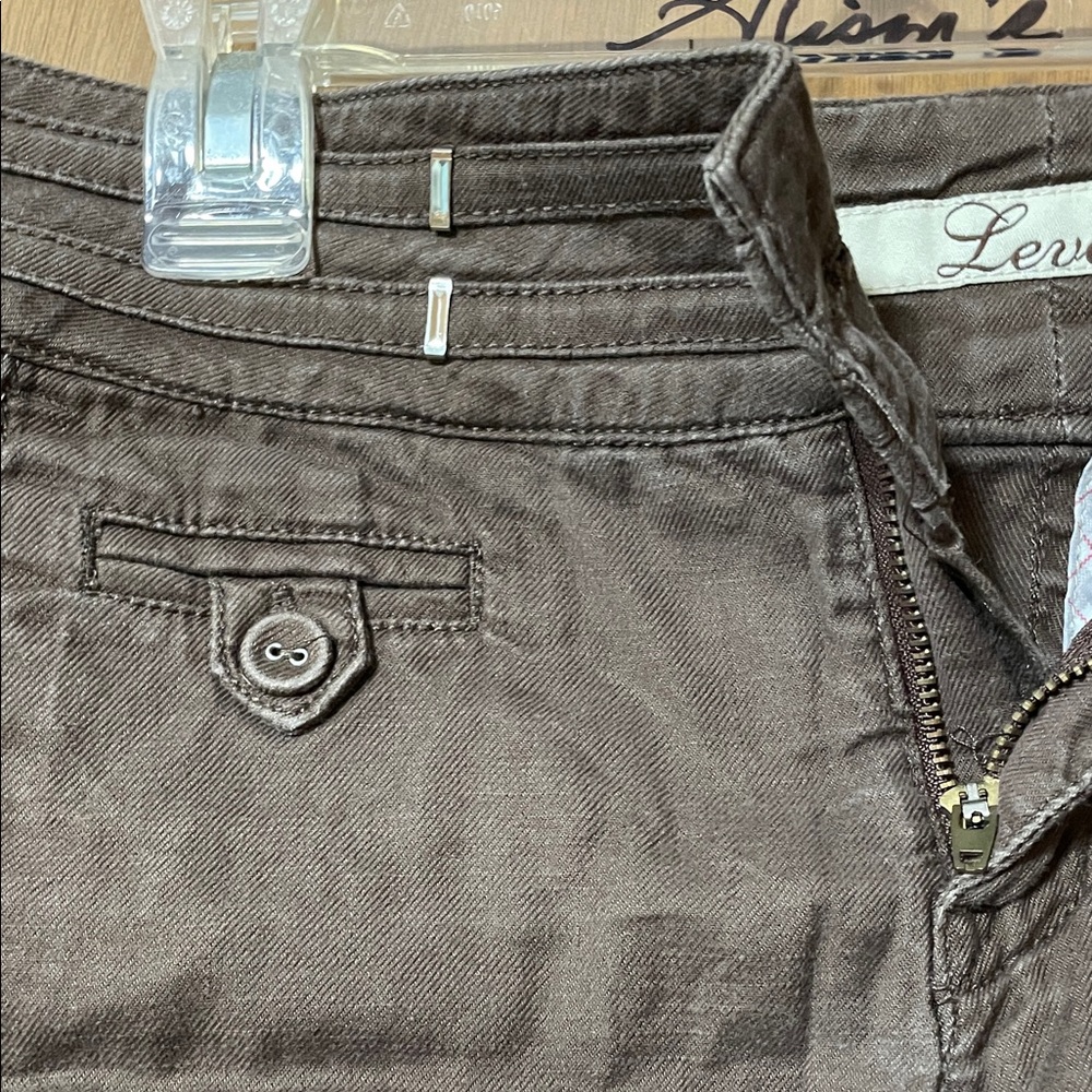 Level 99 Women's Dark Brown Casual Jean-Style Shorts - Picture 4 of 10